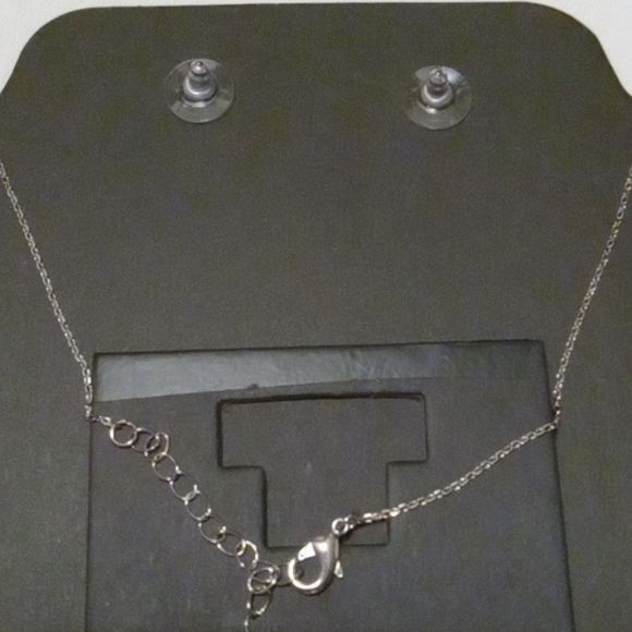 3 PC Jewelry Set on Board Earrings w Adjustable Necklace W Crystal Stars - Picture 5 of 7